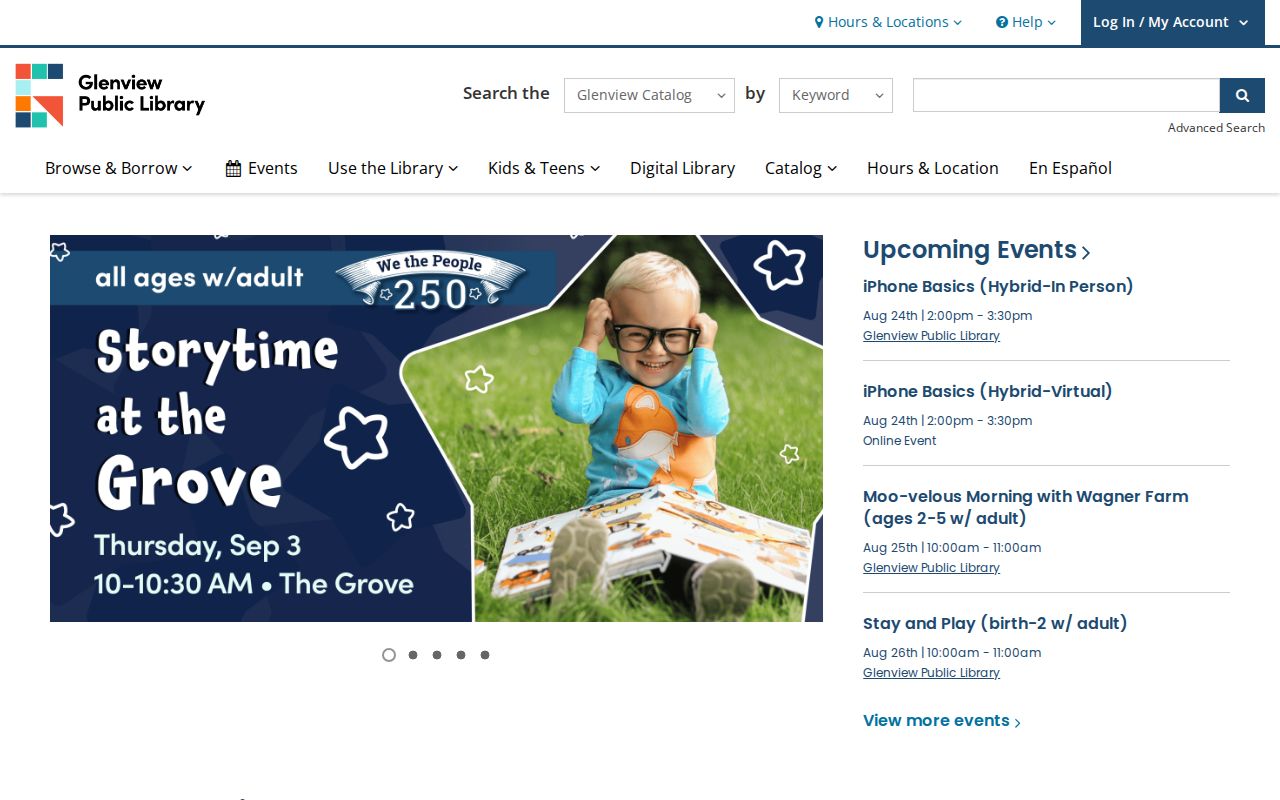 Glenview Public Library website for city directory research