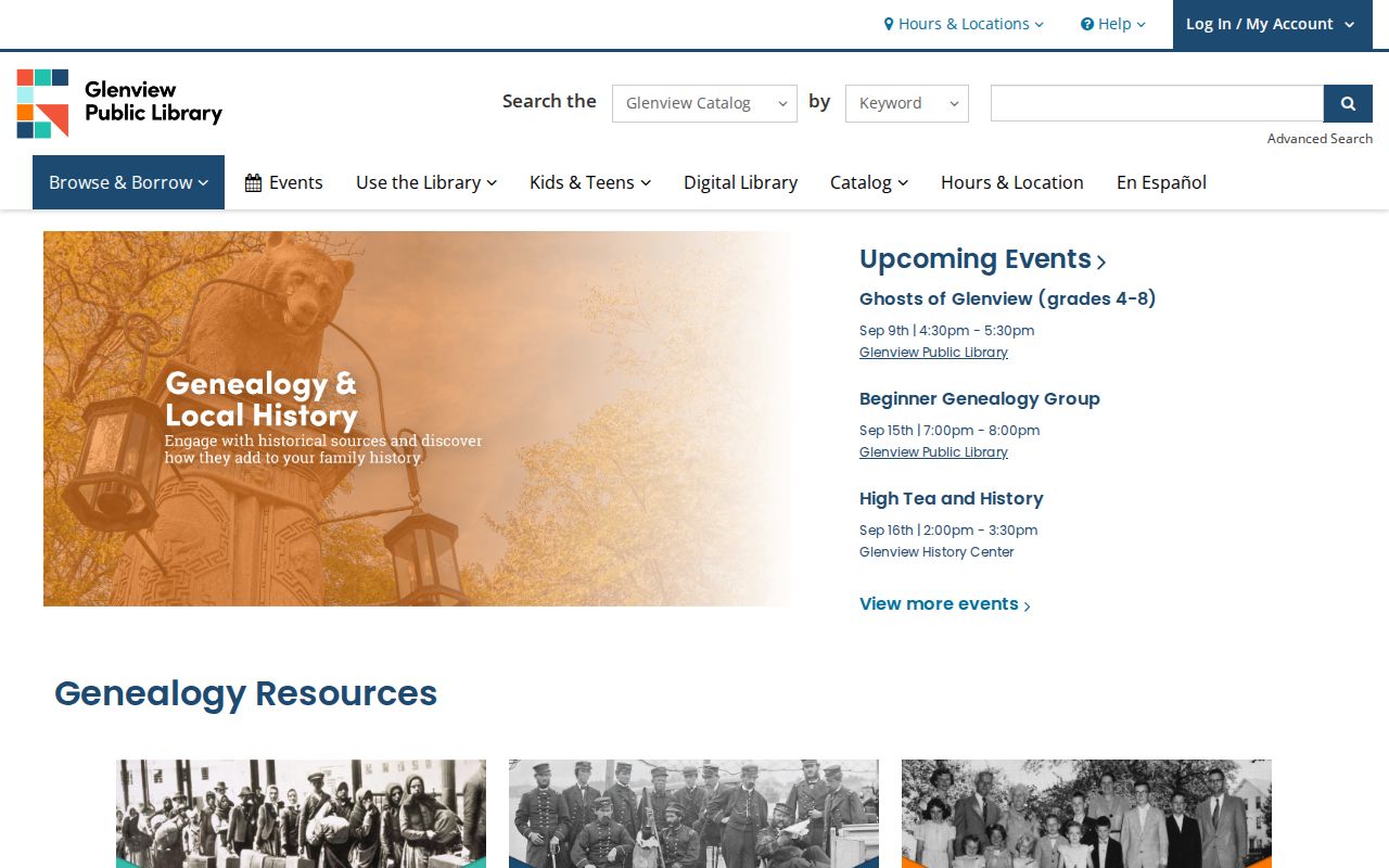 Glenview residents directory library genealogy collection