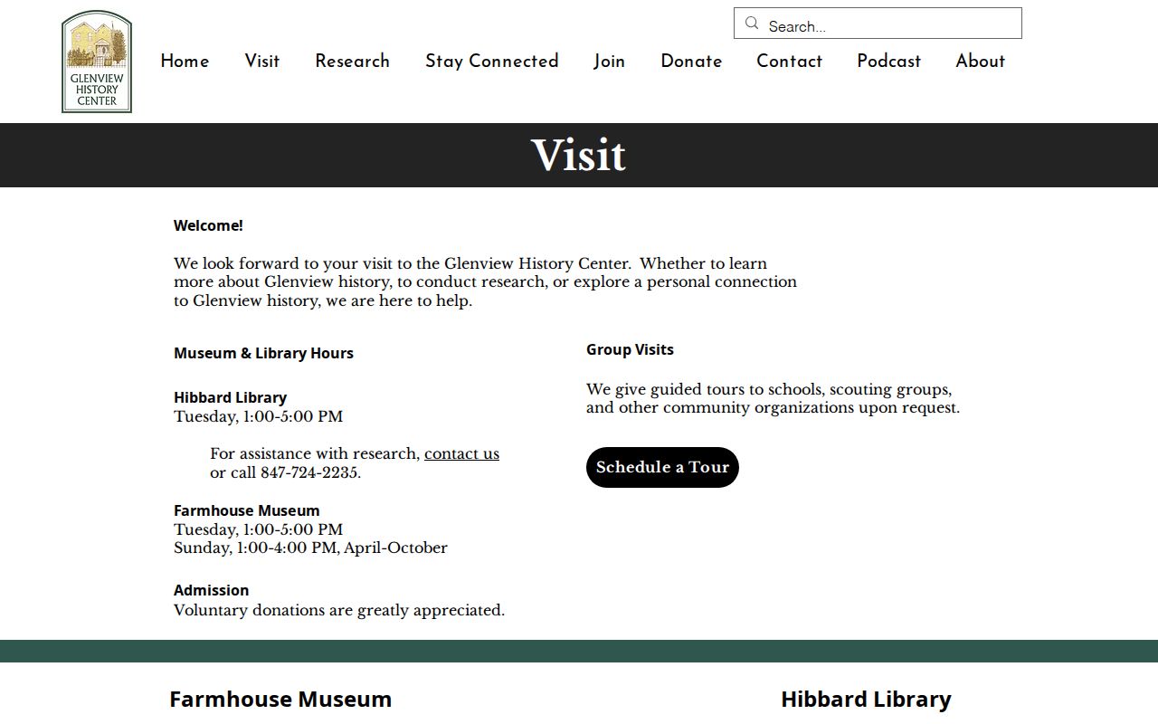 Glenview residents directory History Center research room