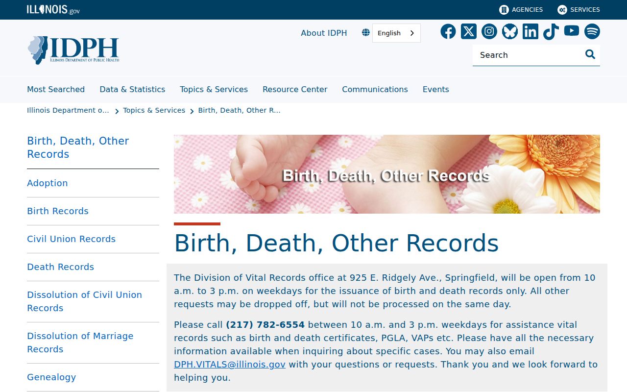 Glenview residents directory Illinois vital records overview