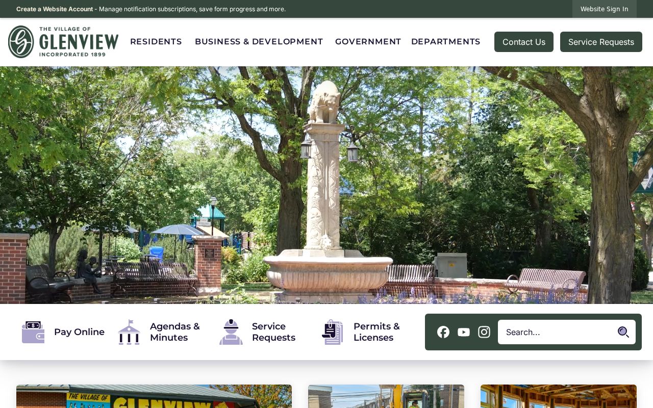 Glenview residents directory official Village portal