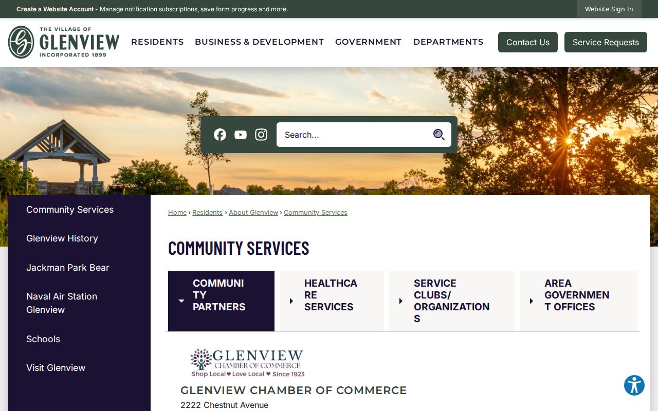 Glenview neighbors community partners and service clubs